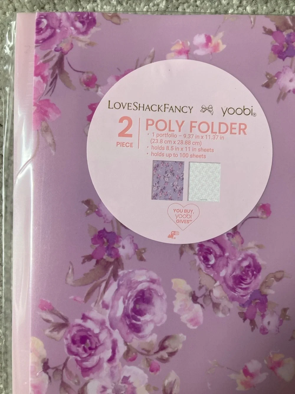 IN-HAND | Set of 4 LoveShackFancy x Target Yoobi Poly Prong Folders